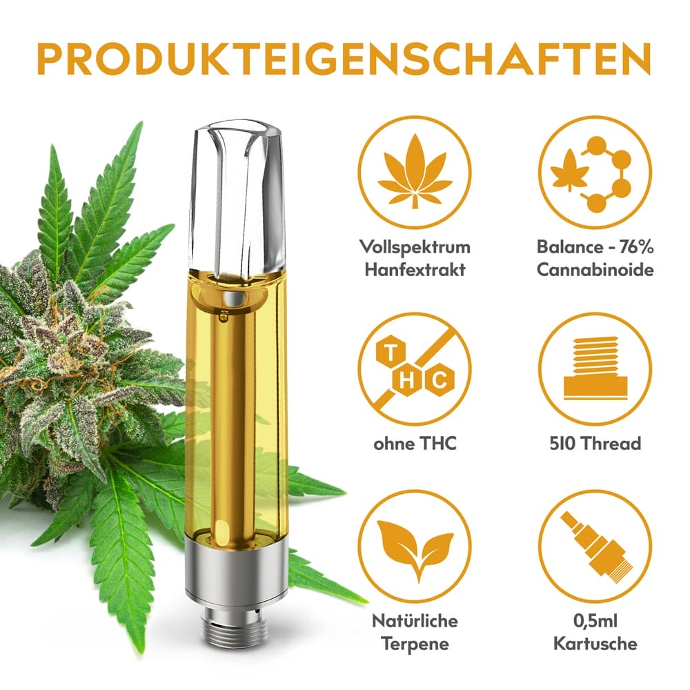 eos BALANCE CBD Extraktkartusche 76% Cannabinoide (0,5 ml )