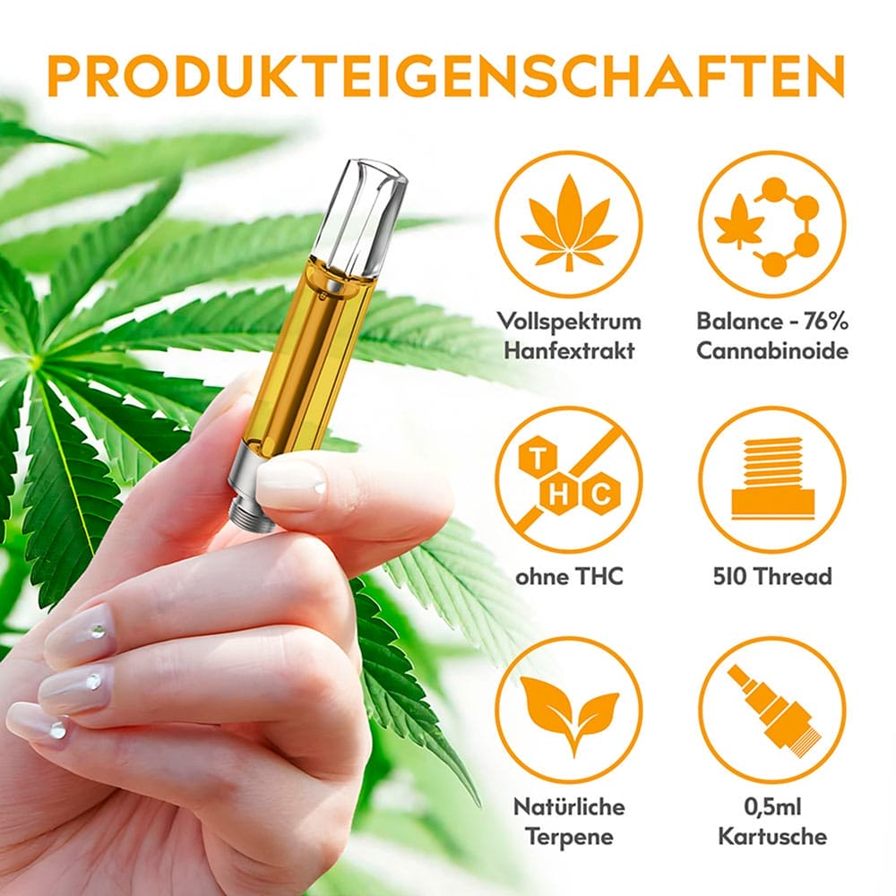 eos BALANCE CBD Extraktkartusche 76% Cannabinoide (0,5 ml )