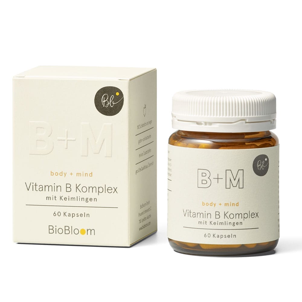 BioBloom | Vitamin B Komplex (60 Kapseln) | Natürlich & Aktiv