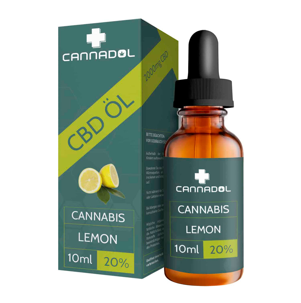 Cannadol Lemon CBD Öl 20% (2.000mg) | Starkes Vollspektrumöl