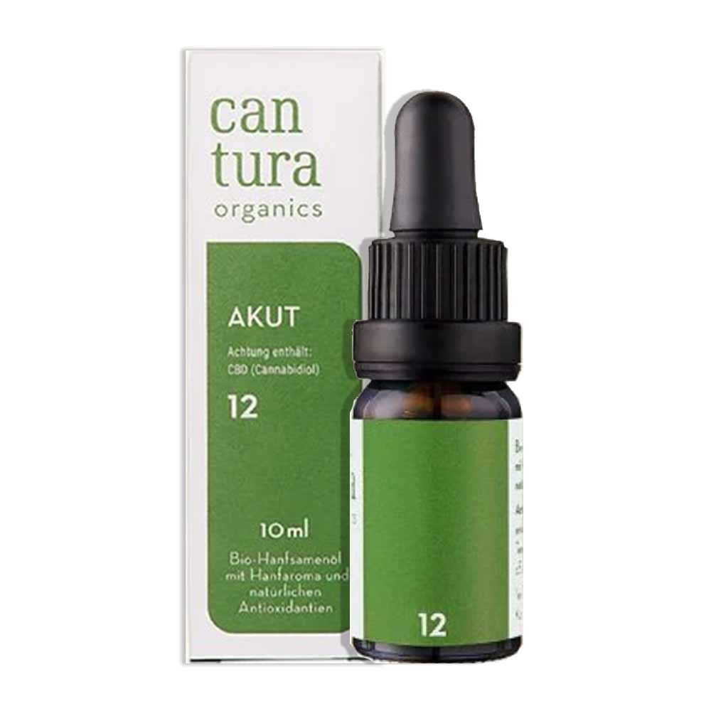 Cantura Organics AKUT 12  Bio-Hanf-Öl 12% CBD - 10ml - cbdserenity