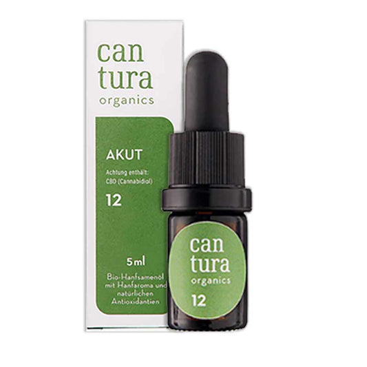 Cantura Organics AKUT 12  Bio-Hanf-Öl 12% CBD - 5ml - cbdserenity