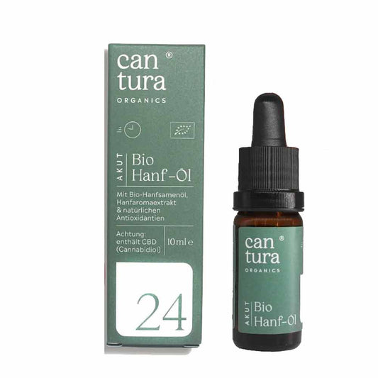 Cantura Organics AKUT 24  Bio-Hanf-Öl 24% CBD - 10ml - cbdserenity