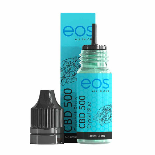 eos - CBD E-Liquid Crystal Blue 500mg Cannabidiol in 10ml - cbdserenity