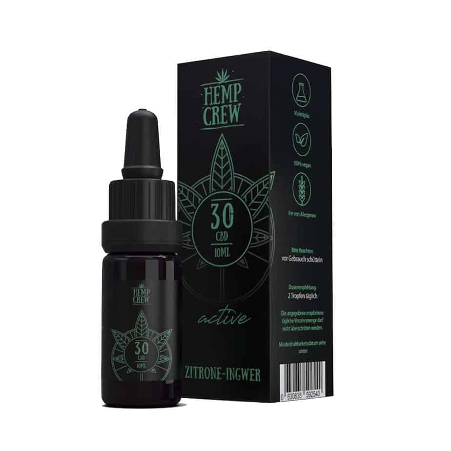 Hemp Crew ACTIVE | Zitrone-Ingwer CBD Öl 30% (3.000mg) - 10ml