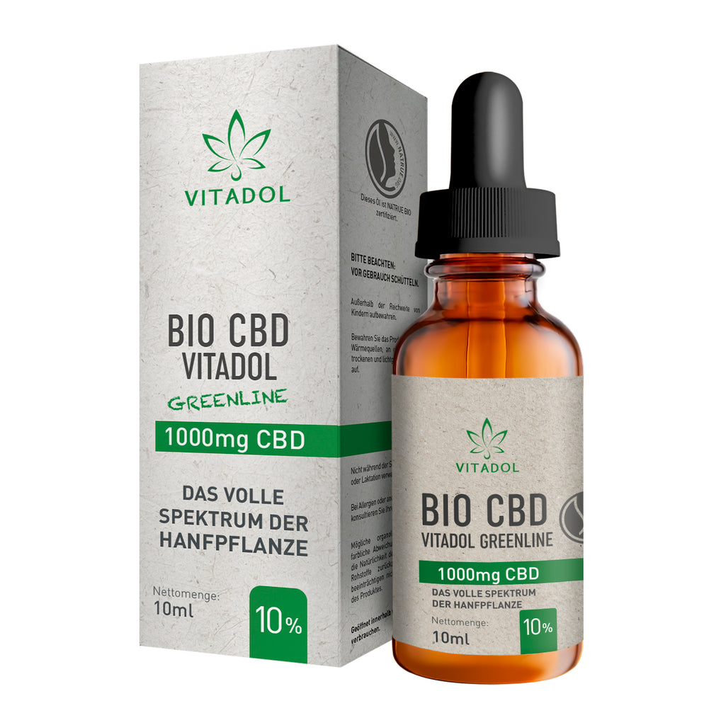 Vitadol Greenline - Bio CBD Öl 10% (1.000mg) - 10ml - cbdserenity