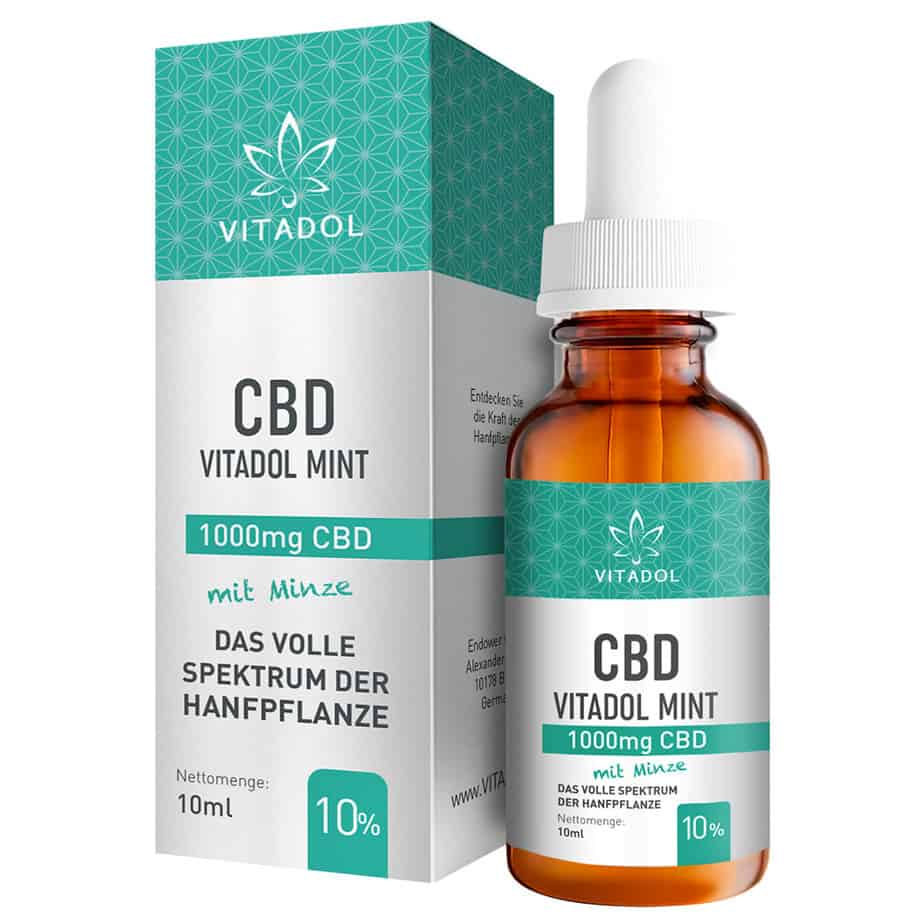 Vitadol Mint - Bio CBD Öl 10% (1.000mg) – 10ml | Erfrischend & Mild