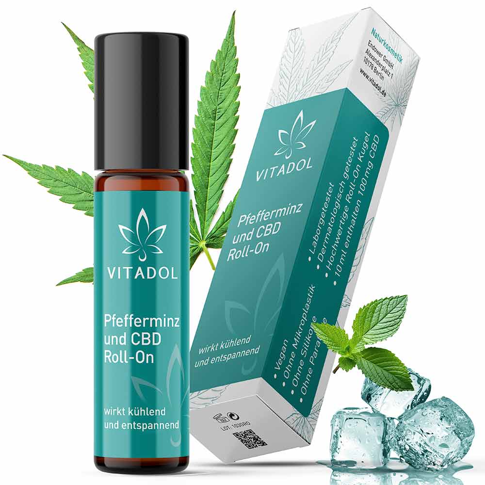 Vitadol Pfefferminz & CBD Kopf Roll-On – 10 ml - cbdserenity