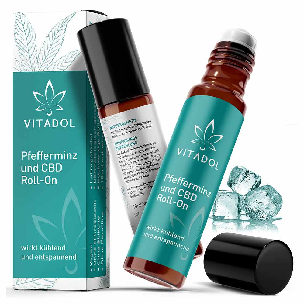 Vitadol Pfefferminz & CBD Kopf Roll-On – 10 ml - cbdserenity